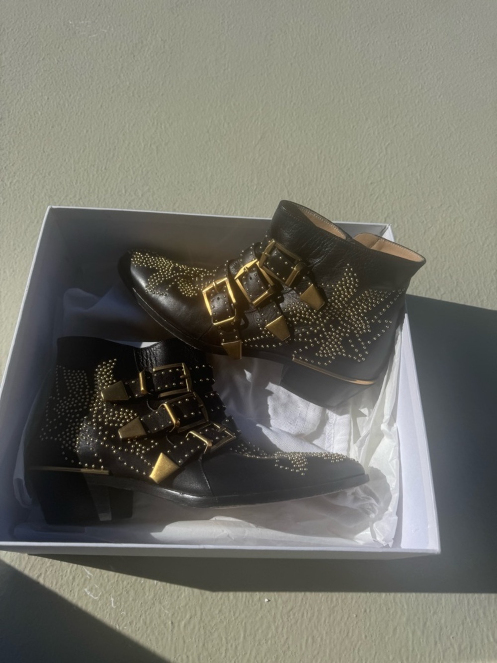 Chloé Susanna boots - gold studded